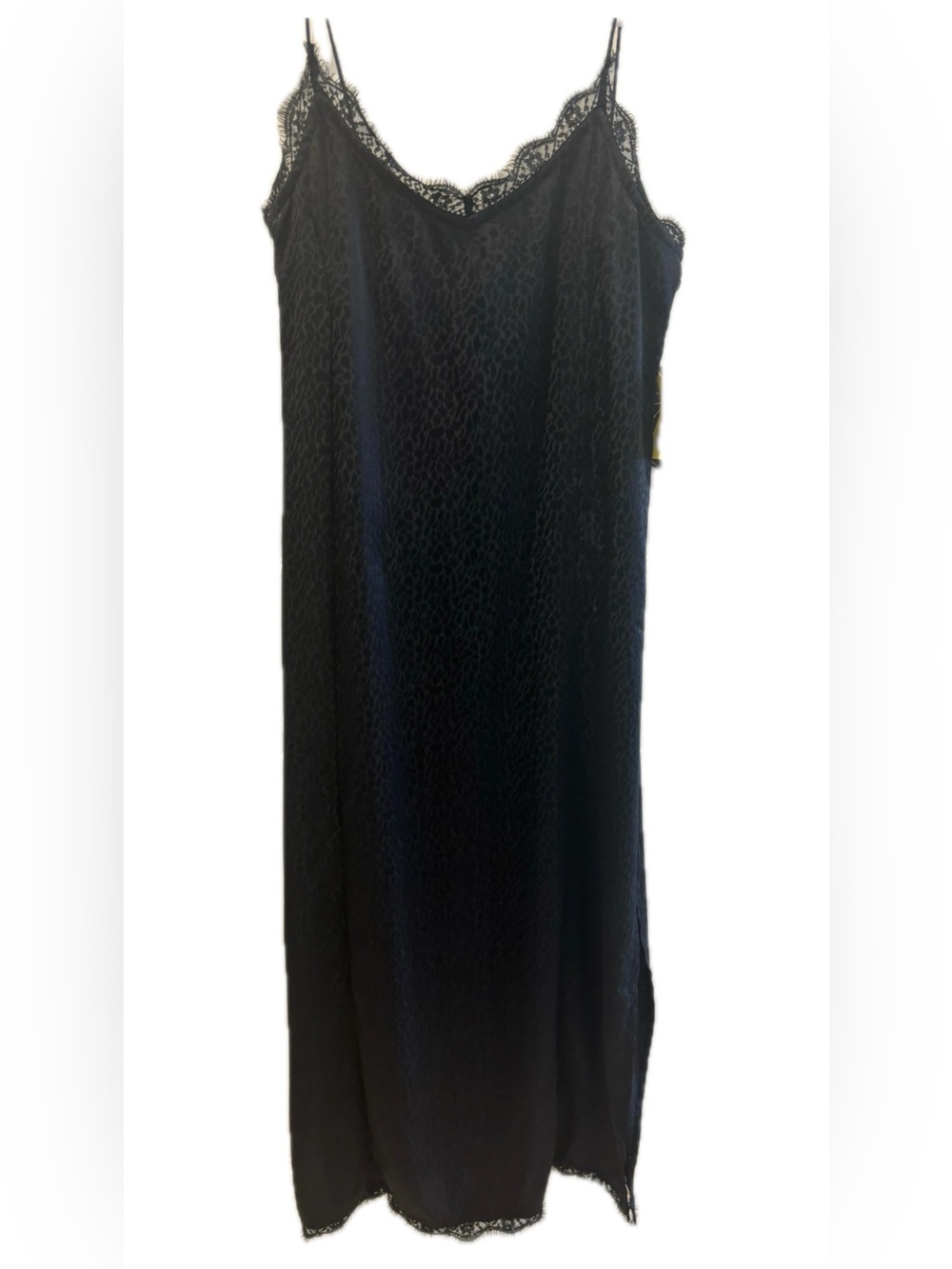 Black Lace-Trim Slip Dress - Women's Elegant Camisole Dress